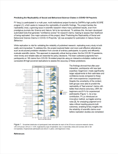 Predicting the Replicability of Social and Behavioral Science Claims in COVID-19 Preprints